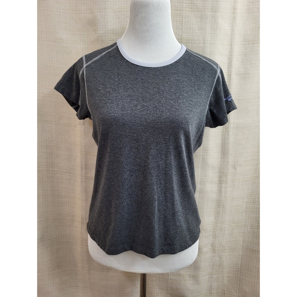 Horny Toad Womens Large Gray Heather T-Shirt Short Sleeve Active Hiking Tee Vtg